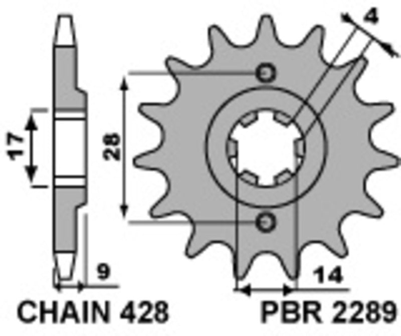 PBR Standard Stahlriztel vorne 2289 - 428