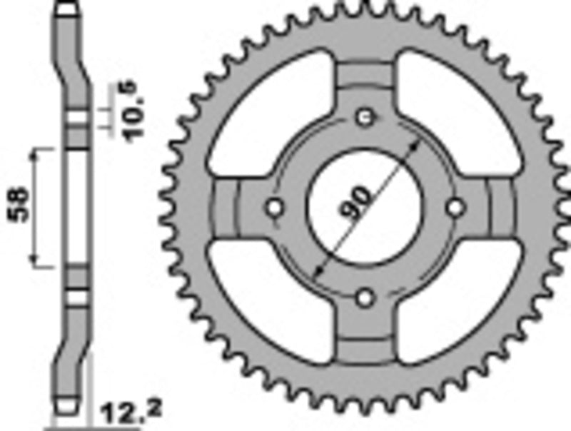 PBR Standard Stahlriztel vorne 273 - 520