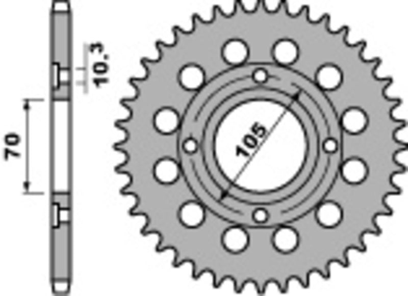 PBR Standard Stahlriztel vorne 278 - 530