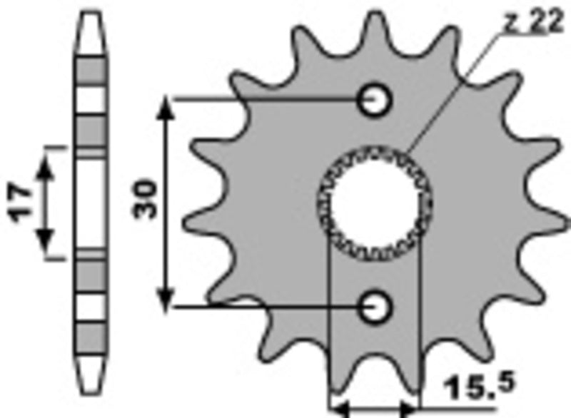 PBR Standard Stahlriztel vorne 332 - 420
