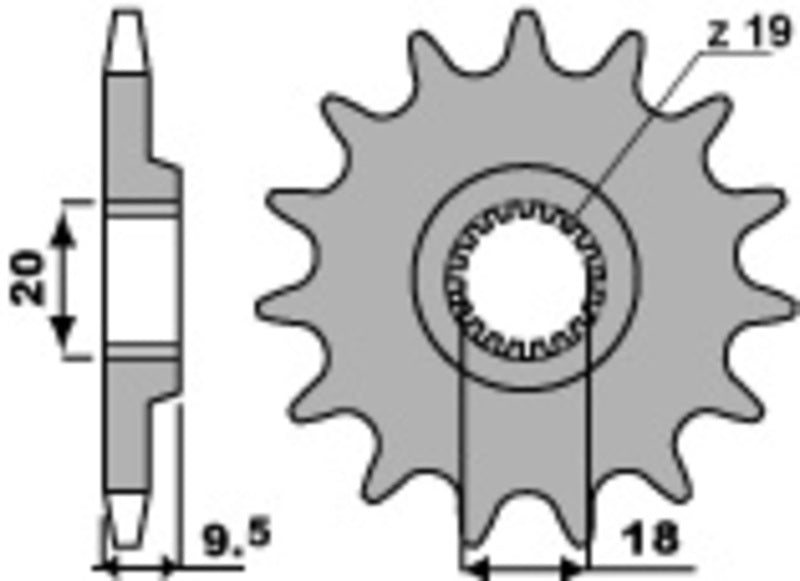 PBR Standard Stahlriztel vorne 333 - 520