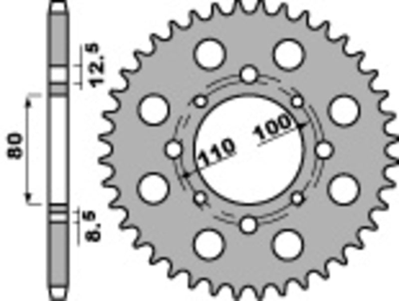 PBR Standard Stahlriztel vorne 333 - 520