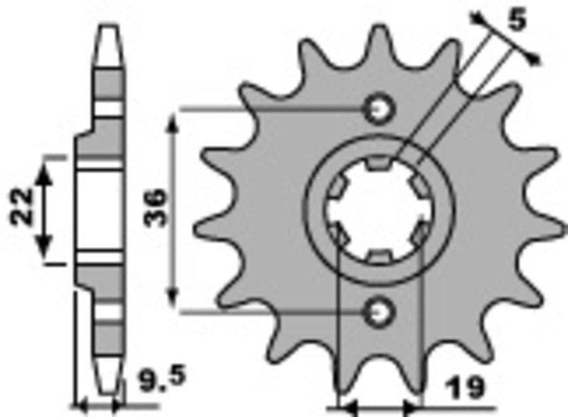 PBR Standard Stahlriztel vorne 337 - 520