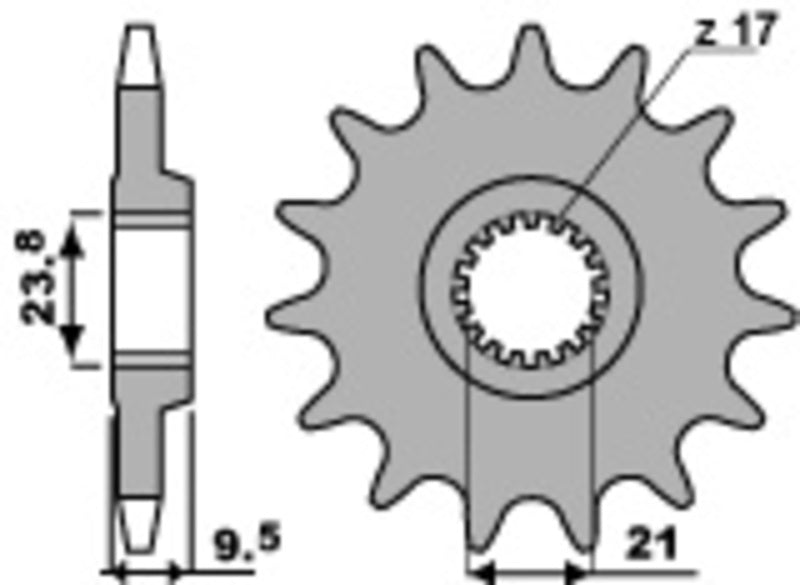 PBR Standard Stahlriztel vorne 342 - 520