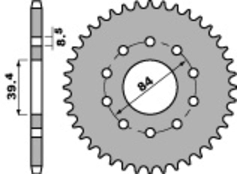 PBR Standard Stahlriztel vorne 406 - 520