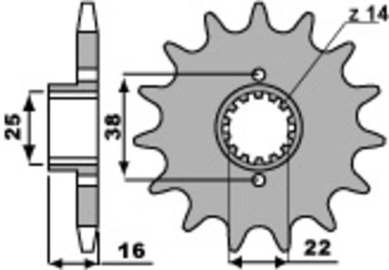 PBR Standard Stahlriztel vorne 490 - 520