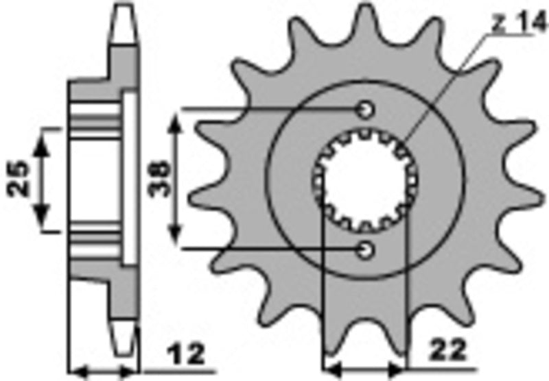 PBR Standard Stahlriztel vorne 495 - 520