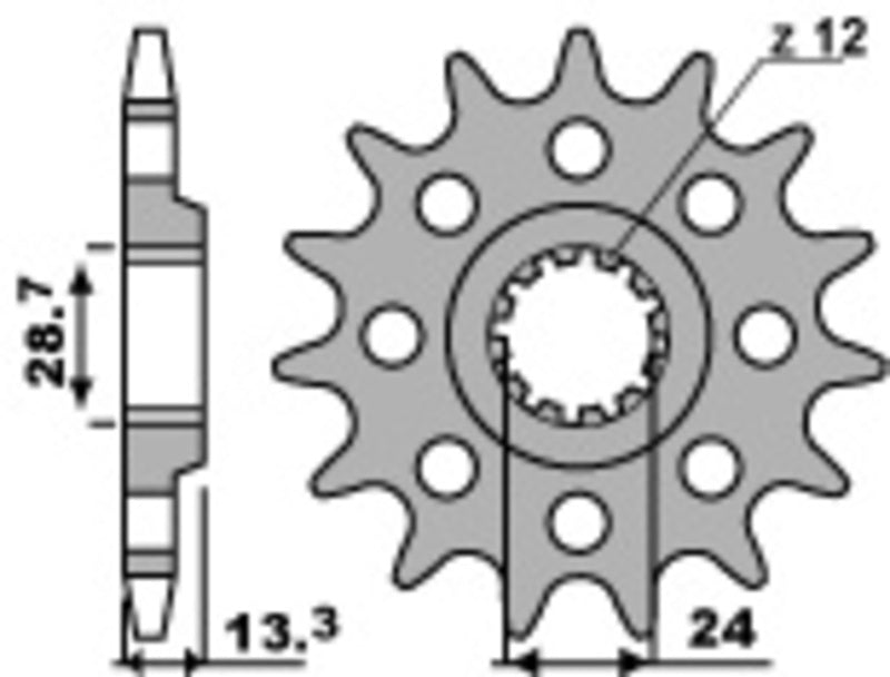 PBR Standard Stahlriztel vorne 522 - 630