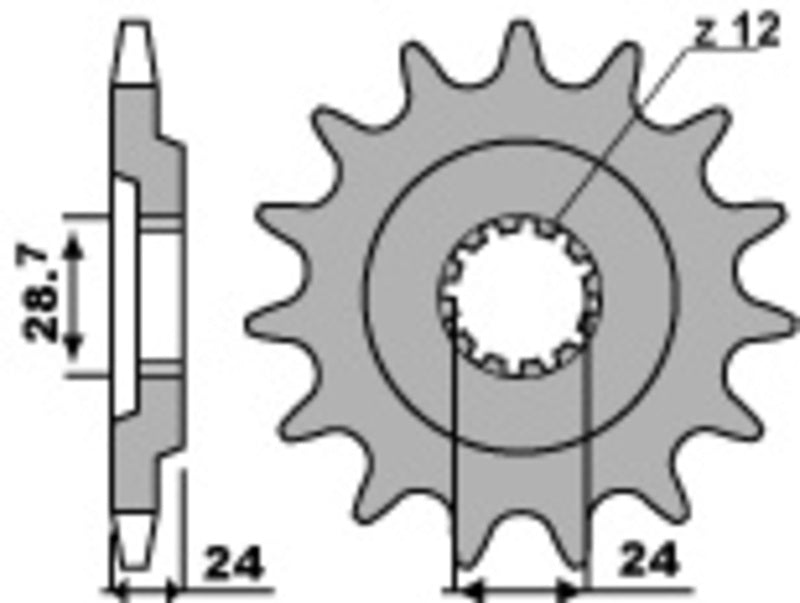 PBR Standard Stahlriztel vorne 530 - 530