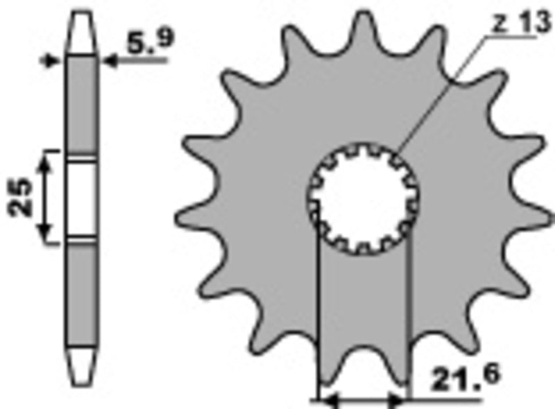 PBR Geräuschgedämpftes Stahlritzel vorne 565 - 520
