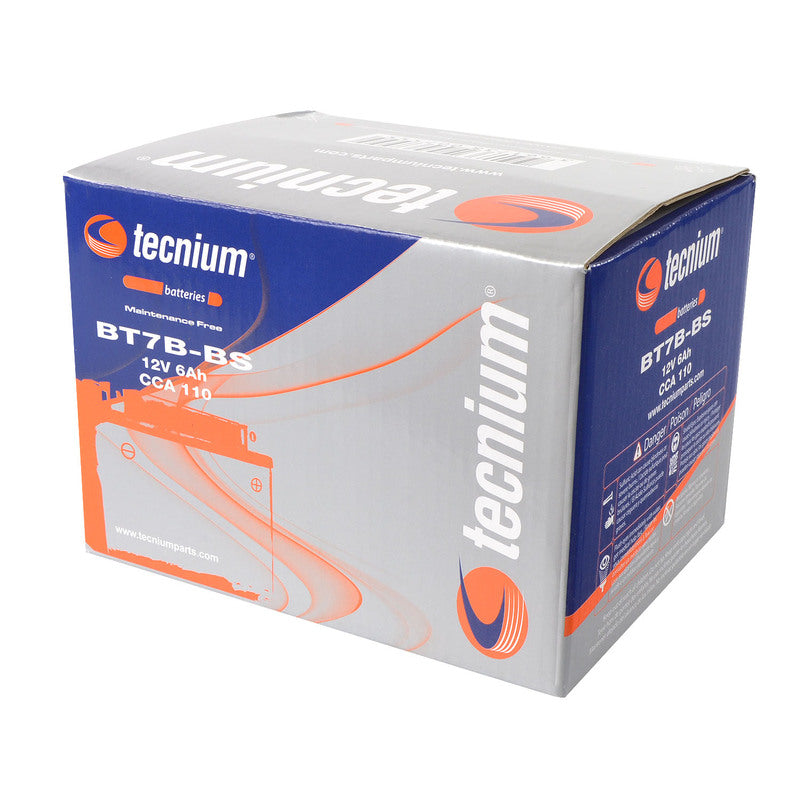 TECNIUM Wartungsfreie Batterie mit Säurepack - BT7B-BS
