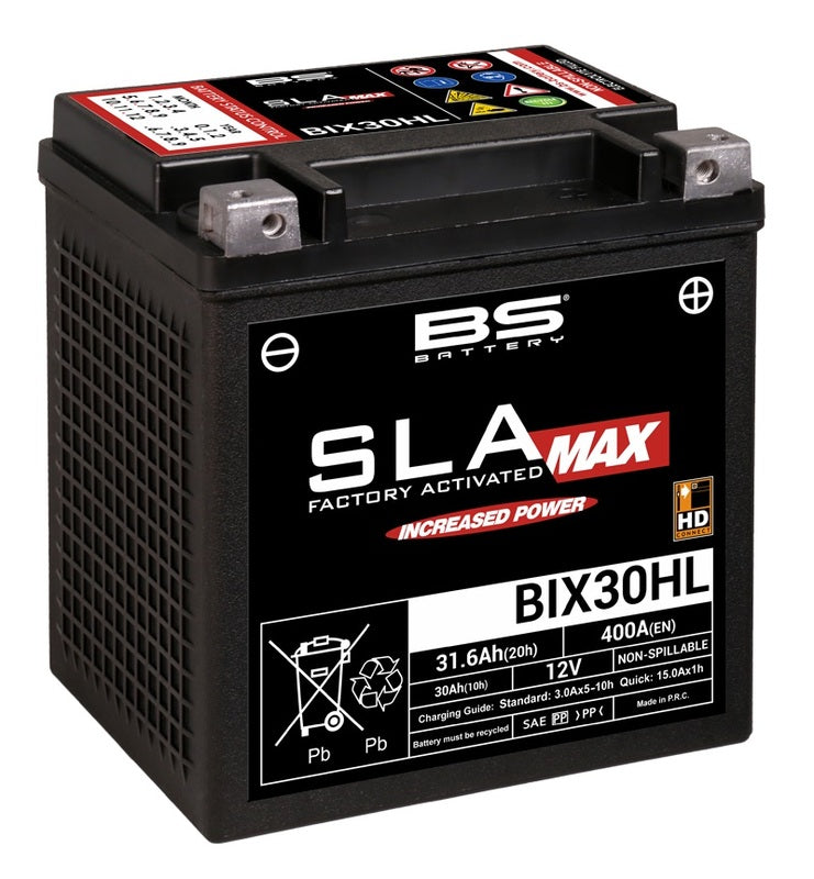 BS BATTERY SLA Max Wartungsfreie Batterie Werkseitig aktiviert - BIX30HL