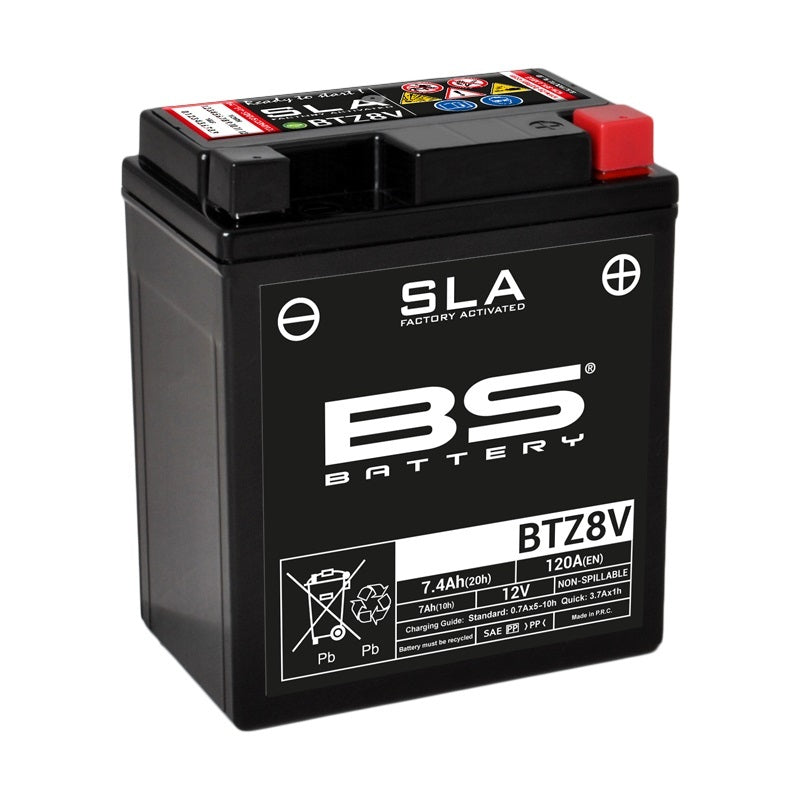 BS BATTERY SLA Wartungsfreie Batterie Werkseitig aktiviert - BTZ8V