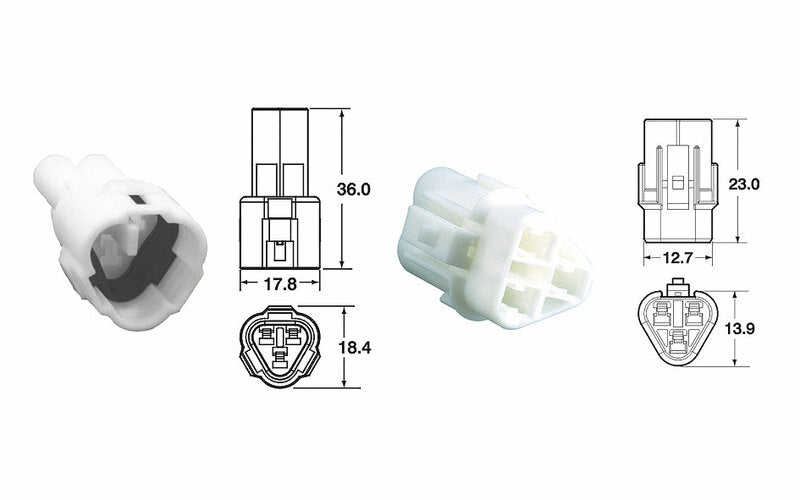 BIHR Satz Steckverbinder Modell 090 SMTO OE 3-polig Ø 0,85 mm²/1,25 mm² - 5 komplette Sätze