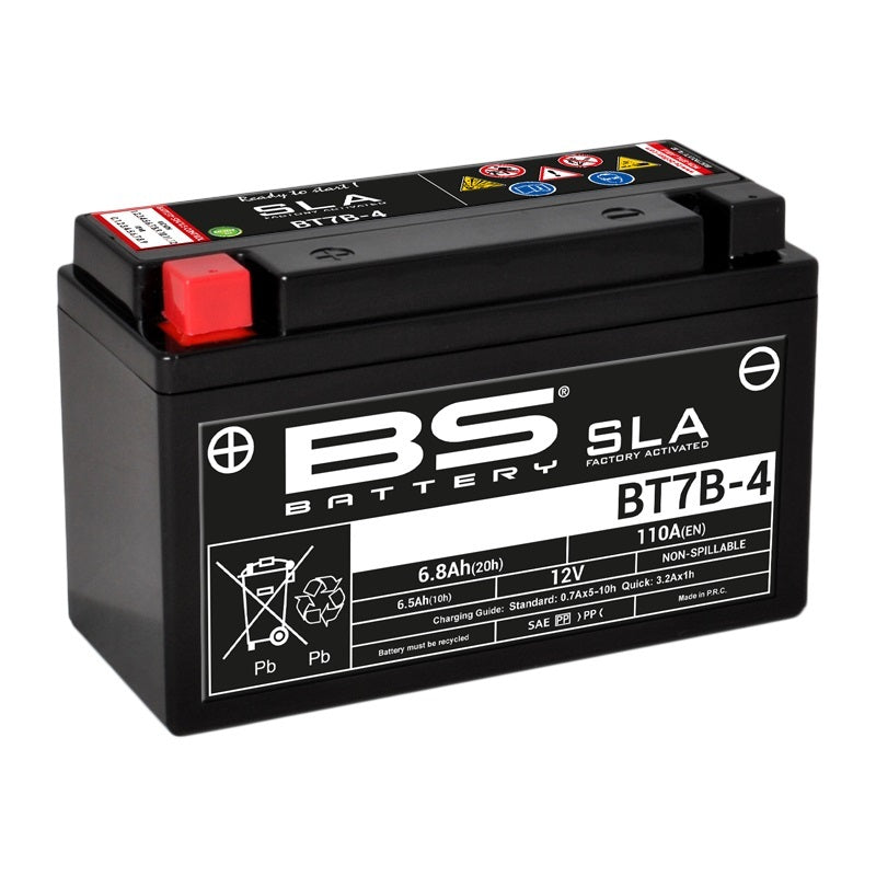 BS BATTERY SLA Wartungsfreie Batterie Werkseitig aktiviert - BT7B-4