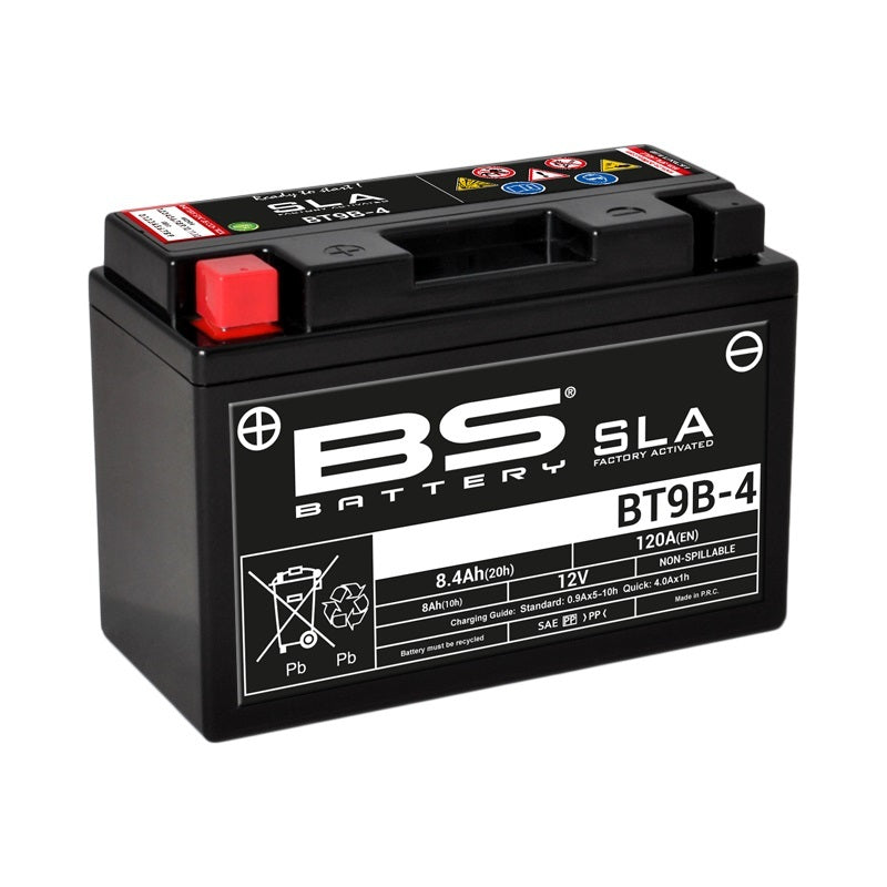 BS BATTERY SLA Wartungsfreie Batterie Werkseitig aktiviert - BT9B-4
