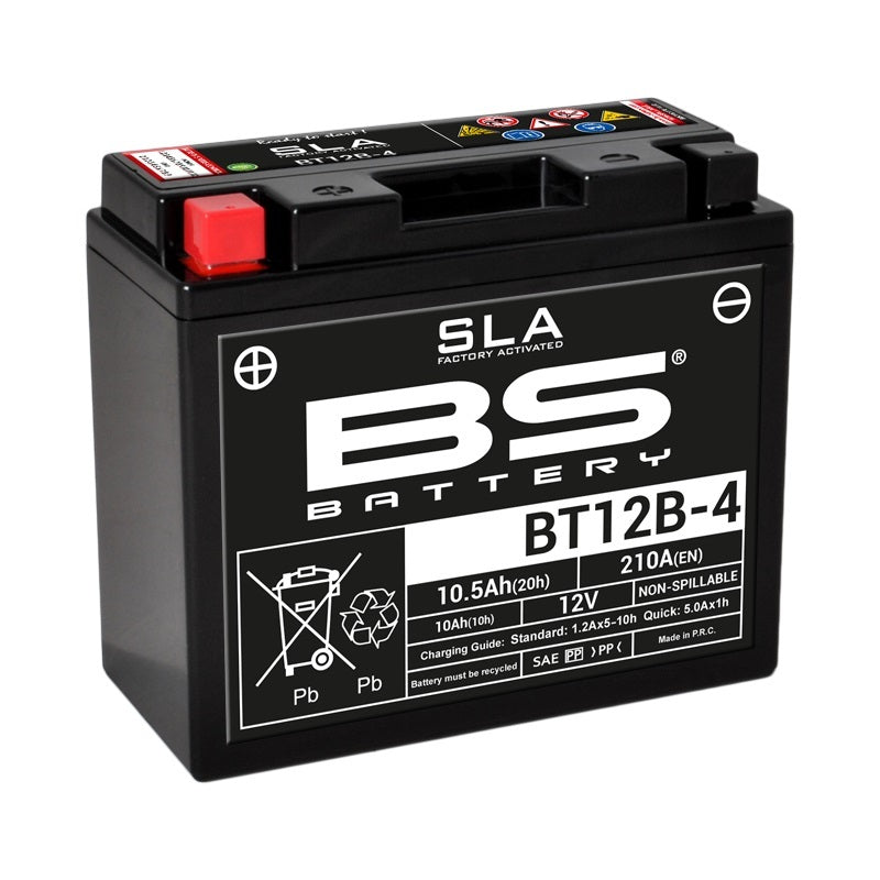 BS BATTERY SLA Wartungsfreie Batterie Werkseitig aktiviert - BT12B-4