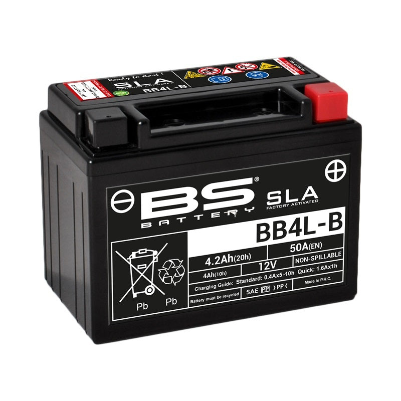 BS BATTERY SLA Wartungsfreie Batterie Werkseitig aktiviert - BB4L-B