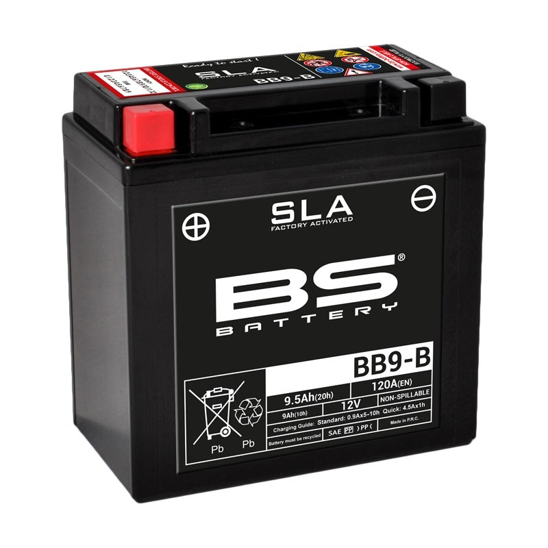 BS BATTERY SLA Wartungsfreie Batterie Werkseitig aktiviert - BB9-B