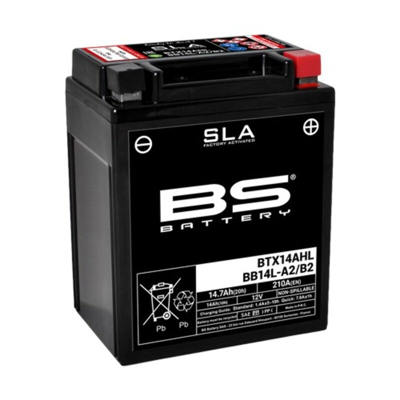BS BATTERY SLA Wartungsfreie Batterie Werkseitig aktiviert - BTX14AHL / BB14L-A2/B2