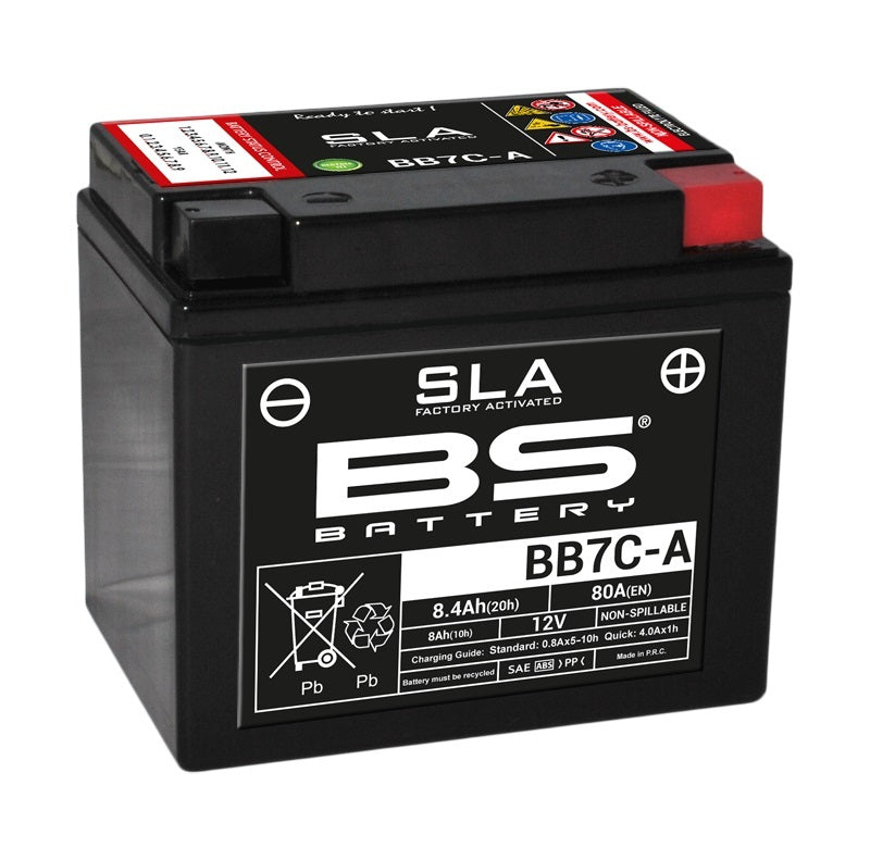 BS BATTERY SLA Wartungsfreie Batterie Werkseitig aktiviert - BB7C-A