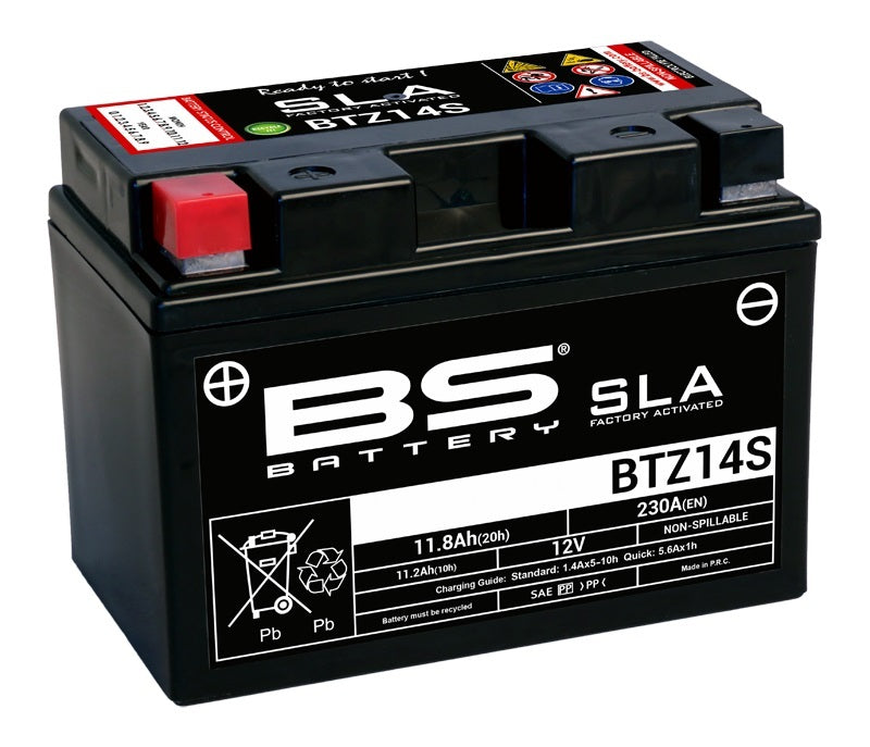 BS BATTERY SLA Wartungsfreie Batterie Werkseitig aktiviert - BTZ14S