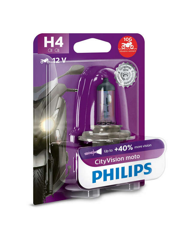PHILIPS H4 CityVision Moto Glühlampe 12V/60/55W - 1 Stck.