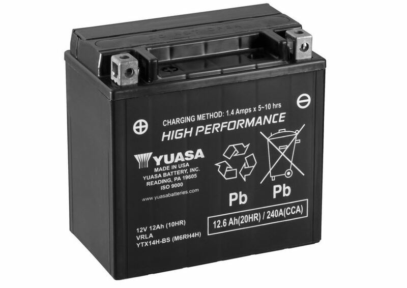YUASA Wartungsfreie Batterie mit Säurepack - YTX14H-BS