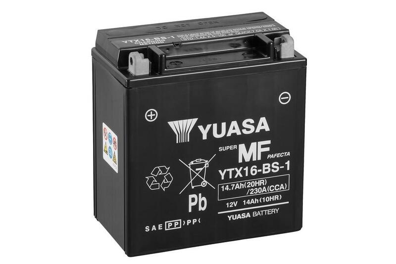 YUASA Wartungsfreie Batterie mit Säurepack - YTX16-BS-1