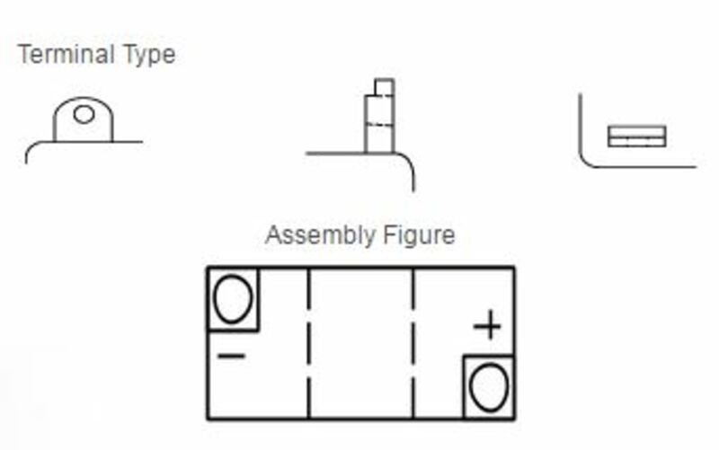 YUASA Blei/Säure Batterie ohne Säurepack - B38-6A