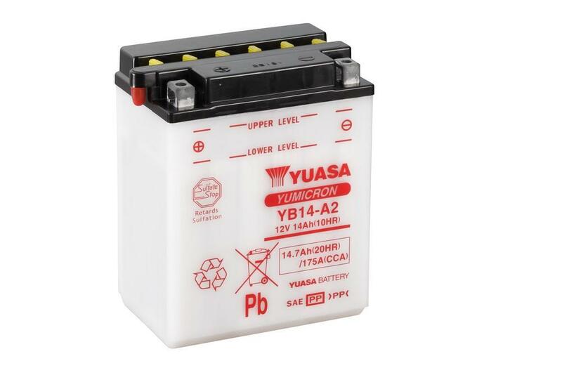 YUASA Blei/Säure Batterie ohne Säurepack - YB14-A2