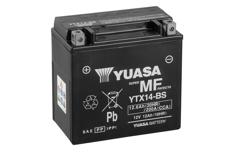 YUASA Wartungsfreie Batterie mit Säurepack - YTX14-BS