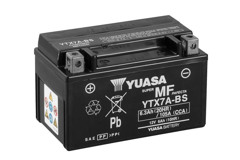 YUASA Wartungsfreie Batterie mit Säurepack - YTX7A-BS