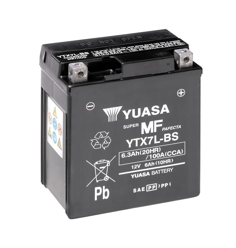 YUASA Wartungsfreie Batterie mit Säurepack - YTX7L-BS