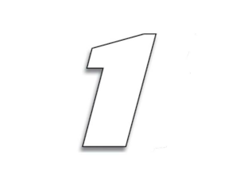RENNNUMMERN WEISS 1