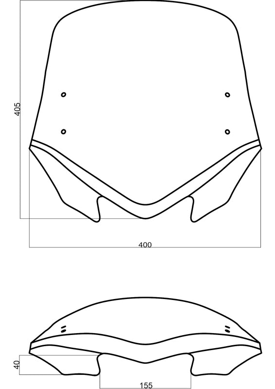 MRA V-Flow Screen "Z"- mit Spoiler