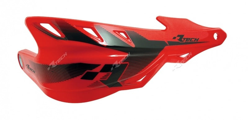 Durchgehende Handprotektoren Raptor Racetech rot Lenker Ø22 und Ø28
