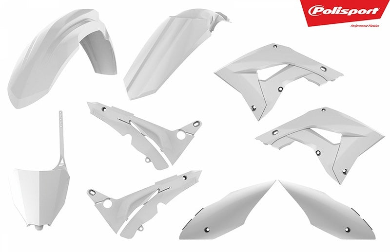POLISPORT Plastik-Kits weiß Honda CR125/250R