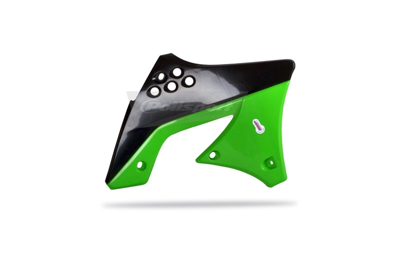 POLISPORT Kühlerspoiler seitlich KX250F 09-12 Schwarz/Grün