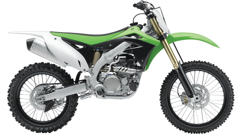 POLISPORT Kühlerspoiler seitlich Originalfarbe Grün/Schwarz Kawasaki KX450F