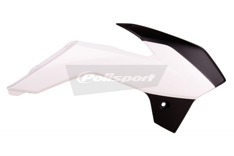 POLISPORT Kühlerspoiler seitlich Schwarz/Weiß KTM SX85