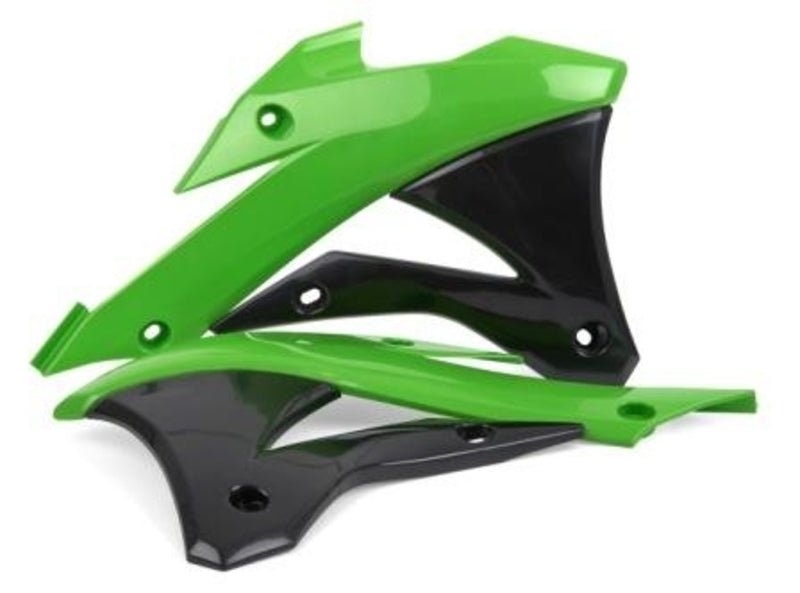 POLISPORT Kühlerspoiler seitlich KX85 14- GREEN 05/Weiß