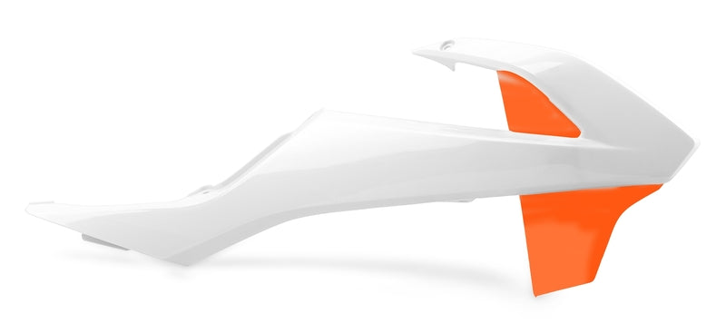 POLISPORT Kühlerspoiler seitlich seitlich Orange/Weiß KTM SX65