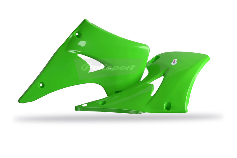 POLISPORT Kühlerspoiler seitlich Grün Kawasaki KX125/K X250