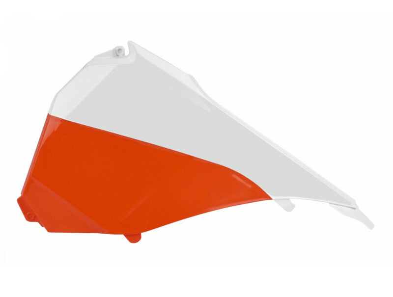 Luftfilterabdeckungen Polisport Originalfarbe 15 weiß/orange KTMSX/SX-F