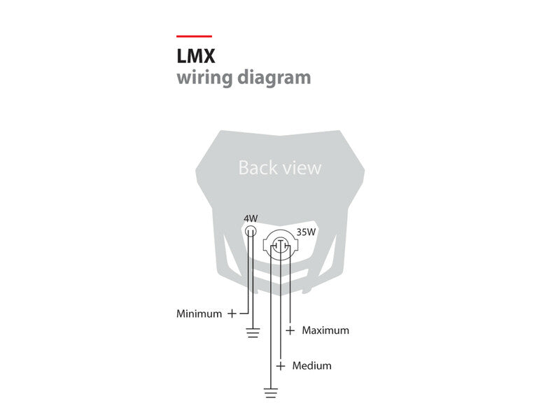 LMX  HEADLIGHT H4 BLACK
