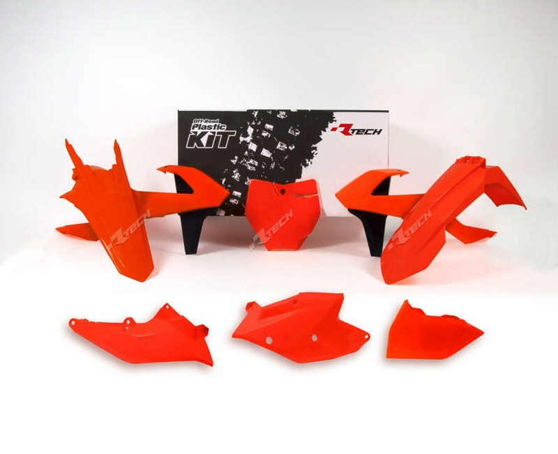 RACETECH Plastik-Kit neonorange/schwarz KTM