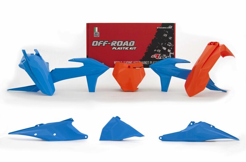 RACETECH Plastik-Kit vintage blau/orange KTM SX/SX-F
