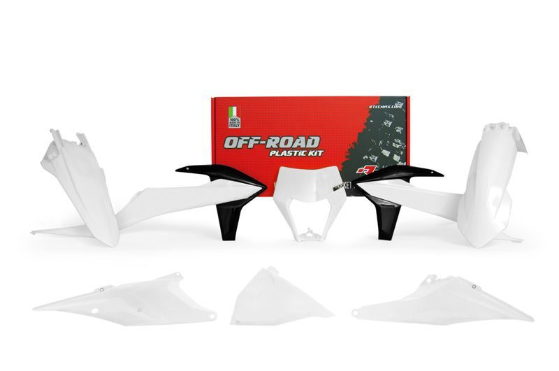 RACETECH Plastik-Kit weiß/schwarz KTM