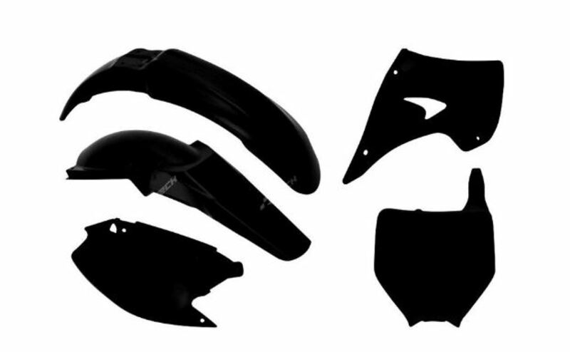 RACETECH Plastik-Kit schwarz Kawasaki KX125/250